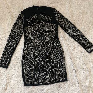 Black studded dress